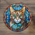 Cat Tabby Glass Suncatcher Worktop Saver